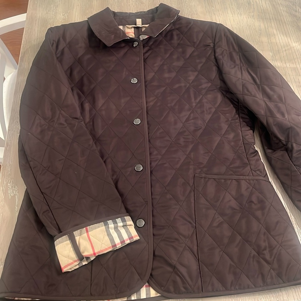 Beautiful chocolate brown Burberry coat
